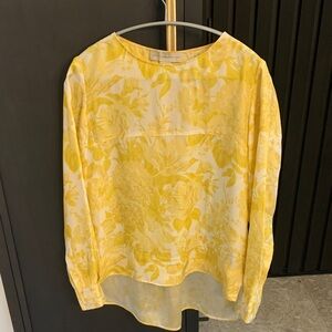20. Stella McCartney 100% silk yellow floral blouse